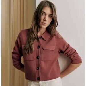 SEZANE Betty Cardigan Women's Size S Pink